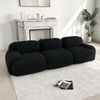 3-Sitzer Sofa 298×103×75 cm aus Cordstoff rahmenlos modular, schwarz Bild 2