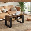Woltu Wohnzimmertisch (1-St), modern, Couchtisch, 2 offene Fächer Bild 2