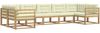 vidaXL Outdoor-Sofagarnitur mit Kissen 7 pcs Weiß und Creme 3386954 Bild 2