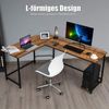 KOMFOTTEU Eckschreibtisch Computertisch Gaming Tisch, in L-Form, 167,5 x 125,5 x 73,5 cm Bild 2