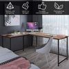 KOMFOTTEU Eckschreibtisch Computertisch Gaming Tisch, in L-Form, 167,5 x 125,5 x 73,5 cm Bild 3