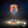 BRILONER - LED Tischlampe kabellos IP44 mit Touch, dimmbar in Stufen, Spritzwasserschutz, Nachttischlampe, Leselampe, LED Lampe, Campinglampe, Tischleuchte, Outdoor Lampe, 26x10,5 cm, Graffiti Motiv Bild 3