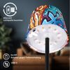 BRILONER - LED Tischlampe kabellos IP44 mit Touch, dimmbar in Stufen, Spritzwasserschutz, Nachttischlampe, Leselampe, LED Lampe, Campinglampe, Tischleuchte, Outdoor Lampe, 26x10,5 cm, Graffiti Motiv Bild 2