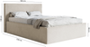 Selsey 'Lucera' Polsterbett mit Chenille-Bezug und Stauraum, hellbeige , 160x200 cm Bild 5