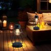 3er Set LED Solarleuchte, maritim, Metall, altsilber, H 27 cm Bild 3