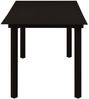 vidaXL 5-tlg. Garten-Essgruppe Schwarz Glas und Stahl 3060209 Bild 5