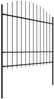 vidaXL Gartenzaun mit Speerspitze Stahl 892,5 x 175 cm Schwarz 277743 Bild 3