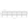 vidaXL Gartenzaun mit Speerspitze Stahl 892,5 x 175 cm Schwarz 277743 Bild 5