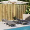 vidaXL Sonnenliegen 2 Stk. mit Tisch Beige Poly Rattan 368267 Bild 3