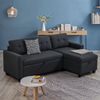 Sofa L Form Campina Anthrazit 226 x 163 cm mit Schlaffunktion Vitalispa Bild 4