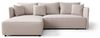 Ecksofa Schlafsofa EVORA Stoff Poso Altweiß Ottomane Links Bild 4