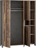 Forte 'CLIF' Kleiderschrank old wood vintage Beton dunkelgrau 156 cm Bild 3