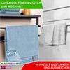 4er Set Duschtücher Plain hellblau 70x140 - Größe: 70x140, Farbe: Hellblau Bild 4