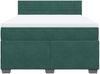 vidaXL Boxspringbett mit Matratze Dunkelgrün 140x200 cm Samt 3286333 Bild 4
