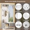 Merax Garderoben-Set mit Spiegel, (1-St, Garderobenkombination für stilvolle Ordnung im Eingangsbereich), Flurgarderobe mit 5 Haken, 2 Schränken, Regal, Schuhschrank & Sitzbank Bild 4