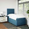 vidaXL Boxspringbett mit Matratze Blau 90x190 cm Samt 3293090 Bild 4