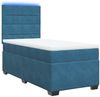 vidaXL Boxspringbett mit Matratze Blau 90x190 cm Samt 3293090 Bild 3