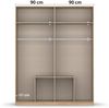 rauch Kleiderschrank, Drehtürenschrank BINGEN, 4-türig, 2 Spiegeltüren teilaufgelegt, 4 Schubkästen, Alpinweiß, 181 x 229 x 54 cm Bild 5