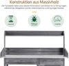 Yaheetech Pflanztisch Garten Pflanztisch mit Schubladen & Unterschrank, Outdoor Gärtnertisch Holzpflanztisch mit verzinkt Arbeitsplatte, Grau Bild 5