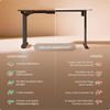 Desktronic HomePro Elektrisch höhenverstellbarer Schreibtisch 160x80cm Massive Walnuss/Schwarz mit Memory-Funktion, Anti-Kollisions Technologie, USB-A und USB-C-Ladeanschlüssen Bild 5