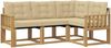 vidaXL Outdoor-Sofagarnitur mit Kissen 4 pcs Weiß und Beige 3389427 Bild 2
