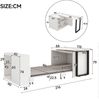 Flieks 2-in-1 Schreibtisch mit Klappbett 188x90 cm – Multifunktionaler Raumsparer mit 4 cm dicke Matratze, Rollen & Stauraum, weiß Bild 4