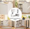 Flieks 2-in-1 Schreibtisch mit Klappbett 188x90 cm – Multifunktionaler Raumsparer mit 4 cm dicke Matratze, Rollen & Stauraum, weiß Bild 5