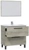 Waschbeckenunterschrank >ATHENA< (2er-Set) Spiegel, Alaska-Eiche - 80x80x45 (BxHxT) Bild 3