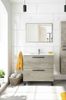 Waschbeckenunterschrank >ATHENA< (2er-Set) Spiegel, Alaska-Eiche - 80x80x45 (BxHxT) Bild 2