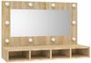 vidaXL Spiegelschrank mit LED Sonoma-Eiche 90x31,5x62 cm 808894 Bild 3