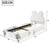 Weißes Bären Polsterbett 90x200 cm Kinderbett In Bärenform Mit Samtbezug Kuschelbett Fantasie Förderndes Design Spielbett Mit Lattenrost Bild 4