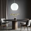 LED Pendelleuchte aus Glas und Nickel mit 300 mm MOON Bild 5