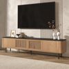 BlingBin Lowboard Moderner TV-Schrank, TV-Ständer, TV-Paneel, Fernsehschrank (1er Set, 1 St, Gesamtabmessungen: 190 x 35 x 45 cm, Gewichtskapazität: 60KG), Fernsehtisch mit 4 Türen Für Wohnzimmer, Eichenholzfarbe Bild 2