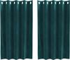 vidaXL Verdunkelungsvorhänge 2 pcs Dunkelgrün 140 x 140 cm Samt 4107208 Bild 2