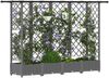 vidaXL Hochbeet mit Rankgitter und Dach Hellgrau 202,5 x 40 x 121 cm 42032595 Bild 3