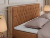 Boxspringbett AMORE KING, Doppelbett mit Multipocket-Matratze, Polsterbett mit Kopfstütze - 200 x 200 cm - Orange Stoff - H4 Bild 3