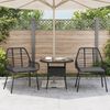vidaXL Gartenstühle 2 Stk. mit Kissen Schwarz Poly Rattan 369093 Bild 3