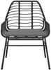 vidaXL Gartenstühle 2 Stk. mit Kissen Schwarz Poly Rattan 369093 Bild 5