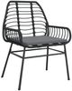vidaXL Gartenstühle 2 Stk. mit Kissen Schwarz Poly Rattan 369093 Bild 4