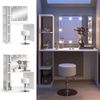 Schminktisch Tower Weiß 122.2 cm mit Beleuchtung und Hocker Vicco Bild 2