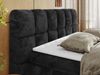 Boxspringbett mit dekorativem Kopfteil, Doppelbett mit zwei 7 Härtezonen Multipocket-Matratzen, Bettkästen, Polsterbett - NIRA - 120 x 200 cm - Dunkelgrau Stoff - H4 Bild 5