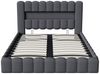 Gdood Polsterbett Stauraumbett Doppelbett LED, Leinenstoff/Samtstoff (1-tlg, Type-C + USB, Hydraulisch hebbarer Stauraum), Mit Bettkasten, LED-Beleuchtung, USB-Anschluss, 140x200 cm Bild 2