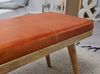 Sitzbank Polsterbank Bank SABO Massivholz- Echtleder Braun 110x38x52cm Bild 5