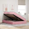 vidaXL Aufbewahrungsbett mit Matratze Rosa 140 x 200 cm Samt 3370310 Bild 4