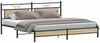 vidaXL Metallbett ohne Matratze Sonoma-Eiche 193x201 cm 3325118 Bild 3