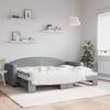 vidaXL Tagesbett Ausziehbar Hellgrau 80x200 cm Stoff 3197183 Bild 1