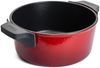 WOLL Iron Gusseisentopf rund Ø 24 cm 4,2 L – rote Emaillierung mit Tropfdeckel – alle Herdarten inkl. Induktion bis 250 °C spülmaschinenfest Bild 3