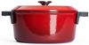 WOLL Iron Gusseisentopf rund Ø 24 cm 4,2 L – rote Emaillierung mit Tropfdeckel – alle Herdarten inkl. Induktion bis 250 °C spülmaschinenfest Bild 2