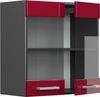 Küchenglasschrank R-Line Rot Hochglanz 60 cm Vicco Bild 4