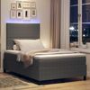 vidaXL LED Boxspringbett Hellgrau und Weiß 120 x 200 cm Cordstoff 3337639 Bild 5